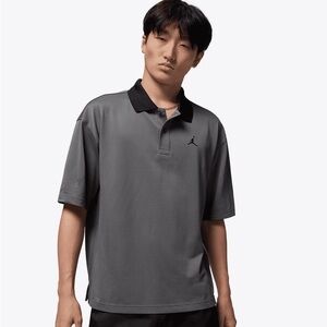 Jordan Brooklyn 'Iron Grey/Black' Men's Dri-FIT Golf Polo (Sz L)